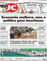 Capa do jornal Jornal do Commercio 02/06/2017
