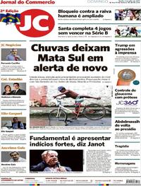 Capa do jornal Jornal do Commercio 02/07/2017