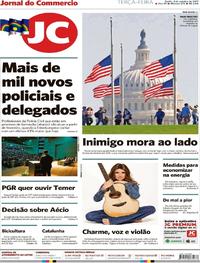Capa do jornal Jornal do Commercio 03/10/2017