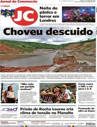 Capa do jornal Jornal do Commercio 04/06/2017