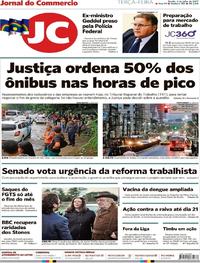 Capa do jornal Jornal do Commercio 04/07/2017