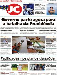 Capa do jornal Jornal do Commercio 04/08/2017