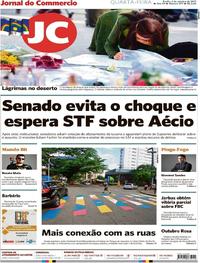 Capa do jornal Jornal do Commercio 04/10/2017