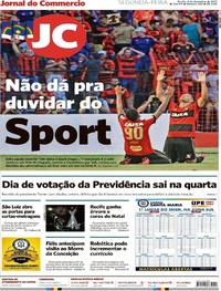 Capa do jornal Jornal do Commercio 04/12/2017