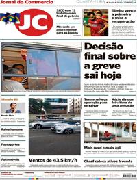 Capa do jornal Jornal do Commercio 05/07/2017