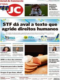 Capa do jornal Jornal do Commercio 05/11/2017