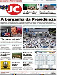 Capa do jornal Jornal do Commercio 05/12/2017