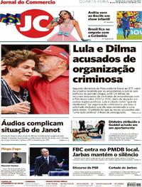Capa do jornal Jornal do Commercio 06/09/2017
