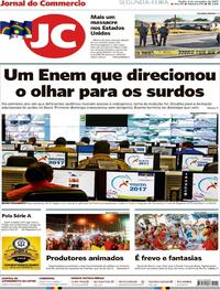 Capa do jornal Jornal do Commercio 06/11/2017