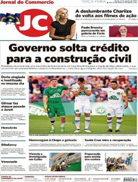 Capa do jornal Jornal do Commercio 08/08/2017