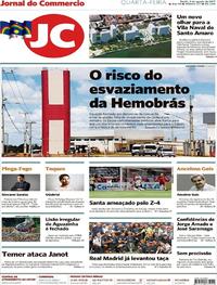 Capa do jornal Jornal do Commercio 09/08/2017