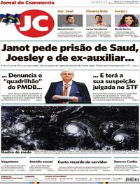 Capa do jornal Jornal do Commercio 09/09/2017