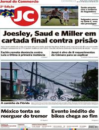 Capa do jornal Jornal do Commercio 10/09/2017