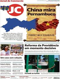 Capa do jornal Jornal do Commercio 10/12/2017