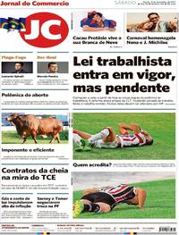 Capa do jornal Jornal do Commercio 11/11/2017