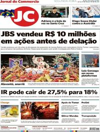 Capa do jornal Jornal do Commercio 12/06/2017