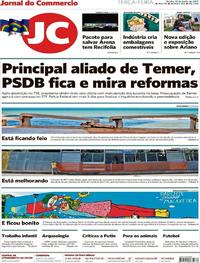 Capa do jornal Jornal do Commercio 13/06/2017