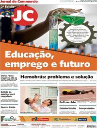 Capa do jornal Jornal do Commercio 13/08/2017