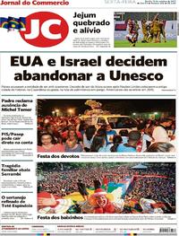 Capa do jornal Jornal do Commercio 13/10/2017