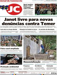 Capa do jornal Jornal do Commercio 14/09/2017