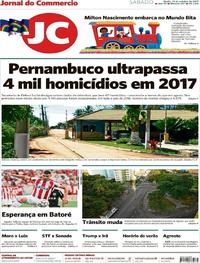 Capa do jornal Jornal do Commercio 14/10/2017