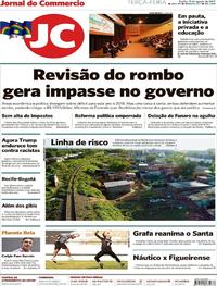 Capa do jornal Jornal do Commercio 15/08/2017
