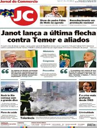 Capa do jornal Jornal do Commercio 15/09/2017