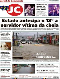Capa do jornal Jornal do Commercio 16/06/2017