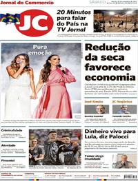 Capa do jornal Jornal do Commercio 16/09/2017