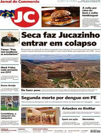 Capa do jornal Jornal do Commercio 16/11/2017
