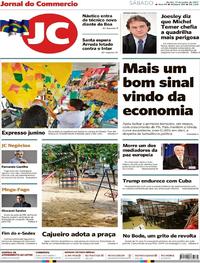 Capa do jornal Jornal do Commercio 17/06/2017