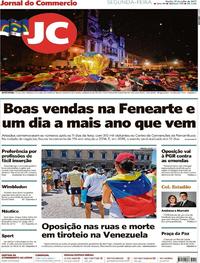 Capa do jornal Jornal do Commercio 17/07/2017
