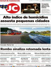 Capa do jornal Jornal do Commercio 17/08/2017