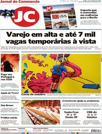 Capa do jornal Jornal do Commercio 17/10/2017