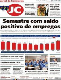 Capa do jornal Jornal do Commercio 18/07/2017