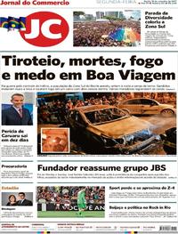 Capa do jornal Jornal do Commercio 18/09/2017