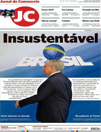 Capa do jornal Jornal do Commercio 19/05/2017