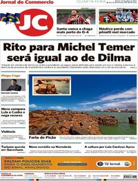 Capa do jornal Jornal do Commercio 19/07/2017