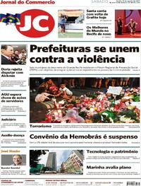 Capa do jornal Jornal do Commercio 19/08/2017