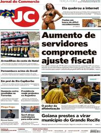 Capa do jornal Jornal do Commercio 19/12/2017