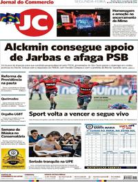 Capa do jornal Jornal do Commercio 20/11/2017