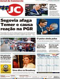 Capa do jornal Jornal do Commercio 21/11/2017