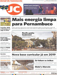 Capa do jornal Jornal do Commercio 21/12/2017