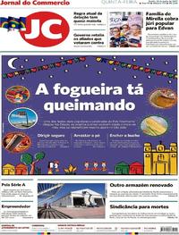 Capa do jornal Jornal do Commercio 22/06/2017