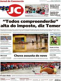 Capa do jornal Jornal do Commercio 22/07/2017