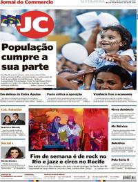 Capa do jornal Jornal do Commercio 22/09/2017