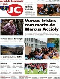 Capa do jornal Jornal do Commercio 22/10/2017