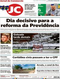 Capa do jornal Jornal do Commercio 22/11/2017
