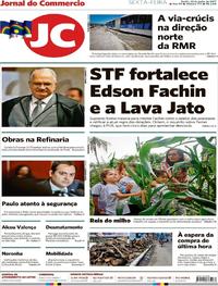 Capa do jornal Jornal do Commercio 23/06/2017