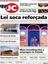 Capa do jornal Jornal do Commercio 23/12/2017